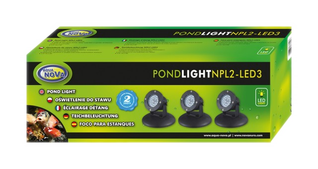 Aqua Nova NPL2-Led3 oświetlenie led z czujnikiem zmierzchu do oczka + gratisy